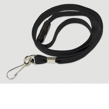 Cordons plats noirs - Fermeture sécuritaire - Largeur 10 mm - Conditionnement par 100 exemplaires_0