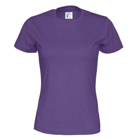 COTTOVER T-SHIRT COL ROND FEMME - CERTIFIÉ GOTS VIOLET - TAILLE XXL