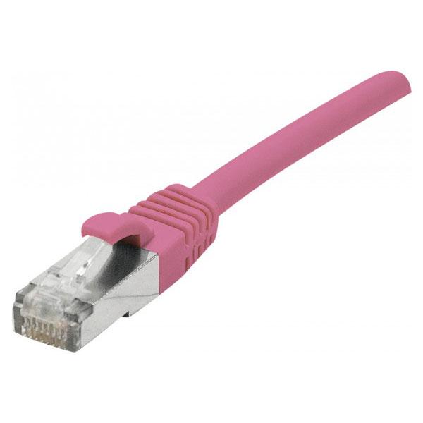 DEXLAN CORDON RJ45 CATEGORIE 6A S/FTP LSOH SNAGLESS ROSE - 15 M