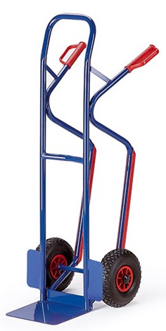 Diable de manutention avec patins de protection - Charge 250kg - Hauteur 1300mm - Roues caoutchouc ou pneumatiques - Garantie 10 ans_0