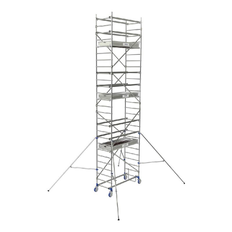 Echafaudages roulants en aluminium cross 180 - 2 planchers  - plancher 2,85 m_0