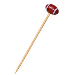 FHC - Pique bambou avec une extrémité décor football américain  H120mm - 1000Pcs - Bambou 3282552133482_0