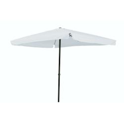 Garden Friend Parasol carré Toile polyester Armature acier avec manivelle 3x3 m x 2,7 h m blanc - blanc polyester O850005_0