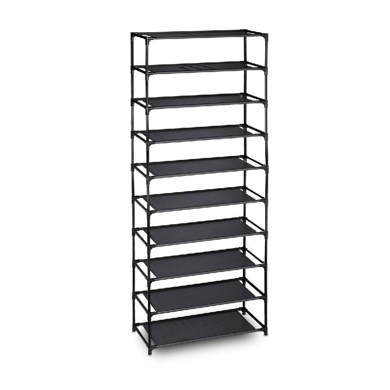 Helloshop26 - Étagère à chaussures extensible 150 x 62 x 28 cm 10 niveaux design épuré entrée en toile beige 13_0007899 - beige 3000243868334_0