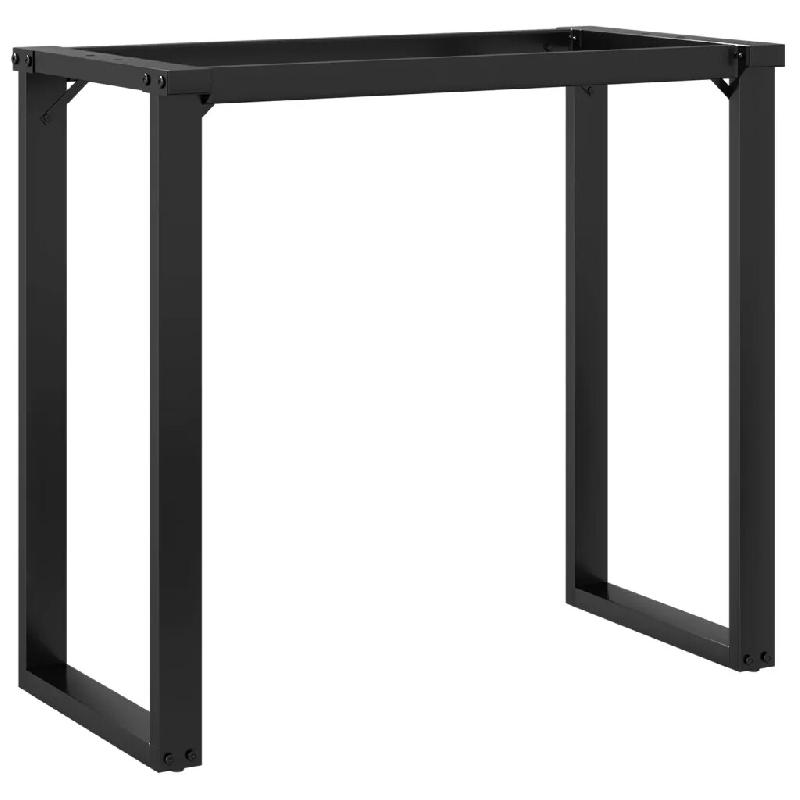 Helloshop26 - Lot de 2 pieds de table cadre en O 80 x 40 x 73 cm faciles à installer style industriel en acier noir 02_0047228 - noir acier 300023466_0