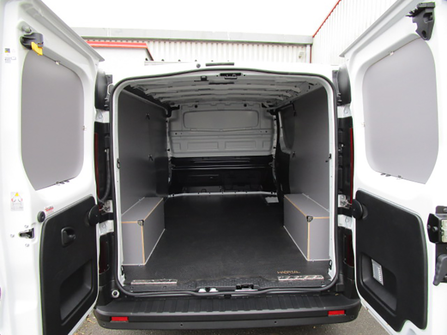 Kit habillage en peuplier gris sans plancher - Renault Trafic L1H1 RT511DG - Protection intérieure durable_0