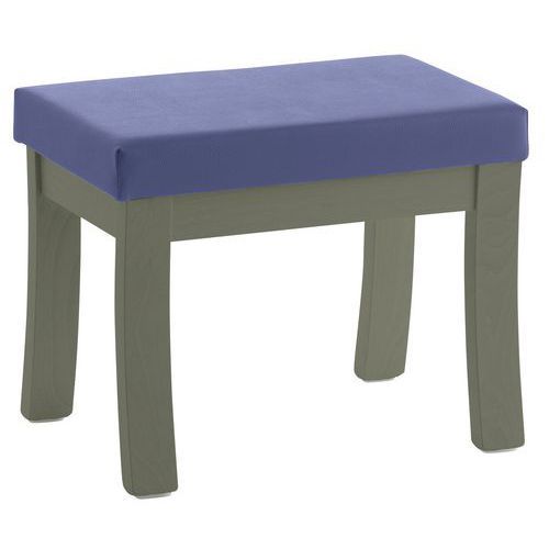 LOT DE 2 POUF MULTIFONCTION GRIS / LAVANDE