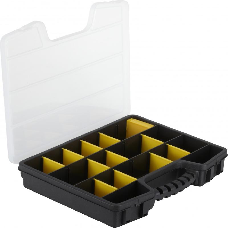 Malette plastique Terry Storage - 5 compartiments - l.39.5 x h.6 x p.30.5 cm - poignée ergonomique et couvercle transparent à double fermeture_0