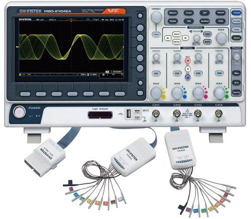 Oscilloscope numérique, 100mhz, 4 voies + 16 voies logiques, 8 bits, géné arbitraire - GWIMSO-2104EA_0