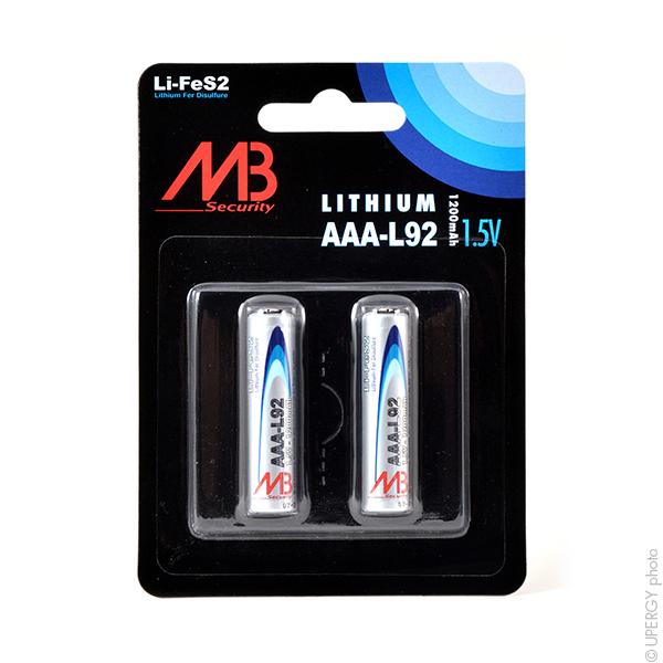 Pile lithium L92 AAA 1.5V 1100mAh - Blister - Technologie lithium fer - Marque Microbatt_0