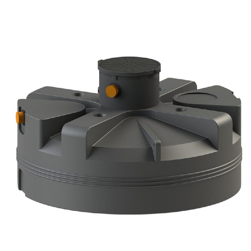 PLAST'UP ROTOMOULAGE Cuve de stockage d'eau enterrée verticale 3000l - NOIR - noir 5905943321753_0