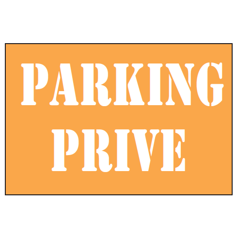Pochoir Parking Prive Pochoir Parking Prive