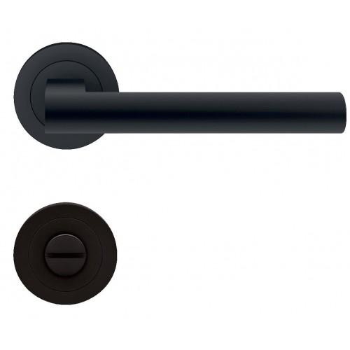 POIGNÉES DE PORTE SUR ROSACES RONDES SÉRIE ER 45 MADEIRA - NOIR BRONZE - À CONDAMNATION KARCHER DESIGN