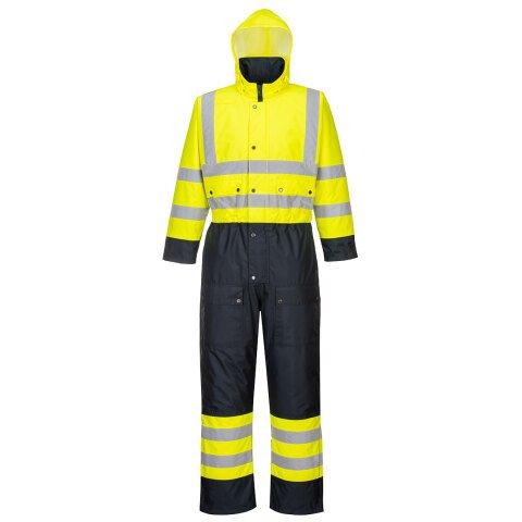 PORTWEST S485 COMBINAISON CONTRAST HI-VIS MATELASSÉE JAUNE/MARINE - TAILLE XXXL - STANDARD