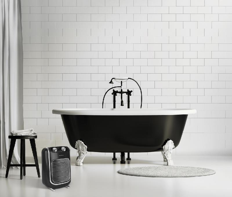 Radiateur soufflant mobile électrique THOMSON Fifty - 2000W - Utilisation salle de bain IP21 - Noir_0