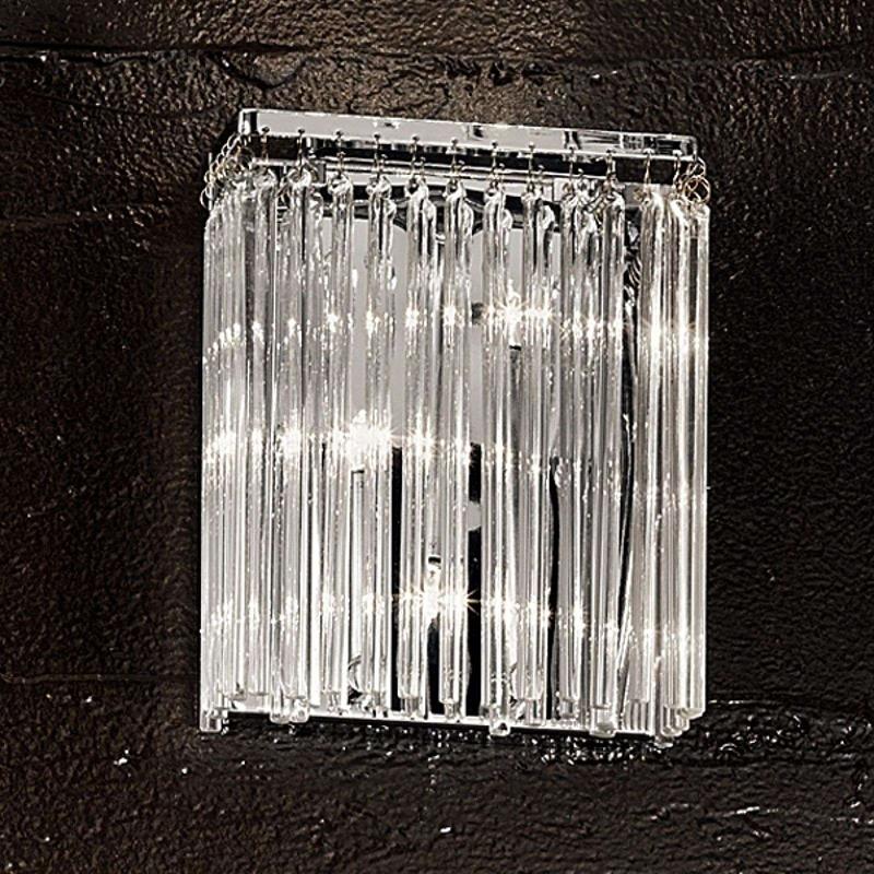 ORION APPLIQUE MURALE ÉTINCELANTE FUTURE AVEC TIGES DE VERRE