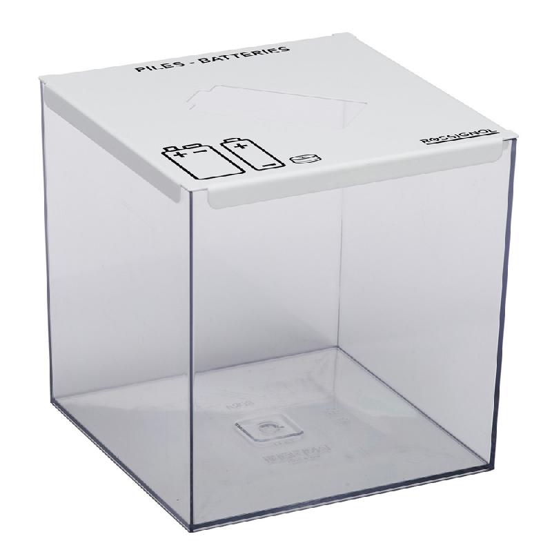 ROSSIGNOL COLLECTEUR DE PILES A POSER - PILEO - 7L - BLANC SIGNALISATION