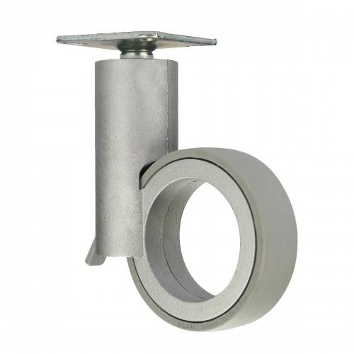 ROULETTE DESIGN ROTOLA PIVOTANTE À PLATINE - AVEC FREIN - ALUMINIUM CUIVRERIE CENTRALE