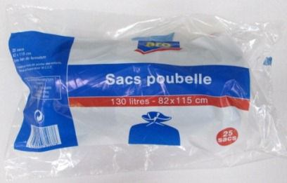 SAC POUBELLE ARO 130 L (VENDU PAR 25)