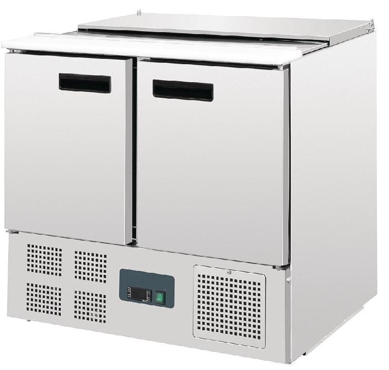 Saladette réfrigérée 240 litres - inox - capacité GN 1/1 - température +2 à +8°C_0