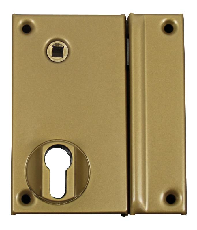 COFFRE MONOPOINT EN APPLIQUE POUR CYLINDRE EUROPÉEN VERTICAL FOUILLOT DE 7 DROITE OR 75X130MM - HERACLES - MX-8817-01