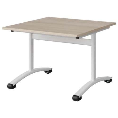 TABLE MALIBU 80X80 T3 DL STRA ABS ACACIA/BLC 9016