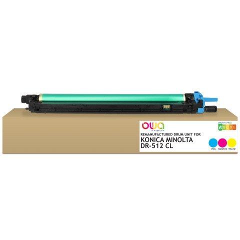 TAMBOUR REMANUFACTURÉ OWA - STANDARD - 1X CYAN, 1X MAGENTA, 1X JAUNE - POUR KONICA MINOLTA DR-512, DEVELOP A2XN1TH - TAMBOUR COMPATIBLE