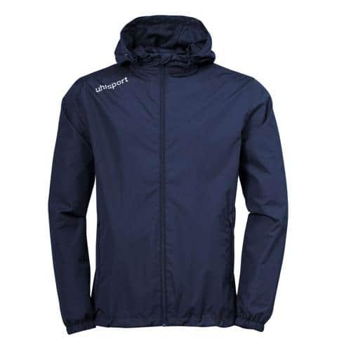 VESTE PLUIE - UHLSPORT - ESSENTIAL BLEU MARINE/BLANC