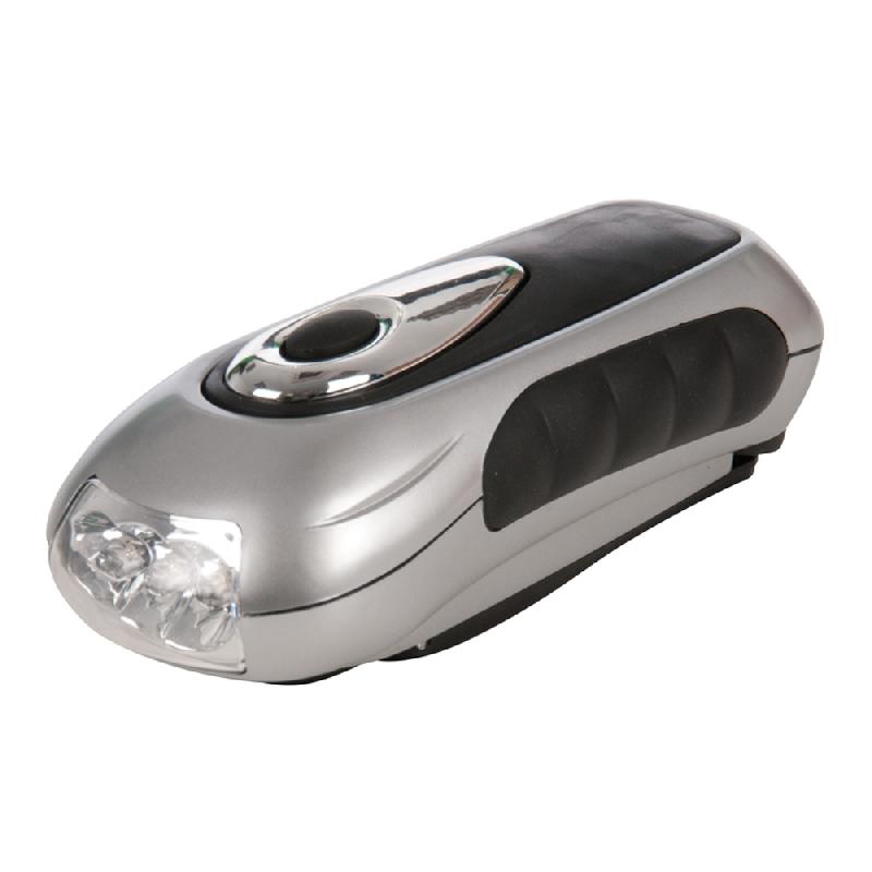 Lampe-torche à manivelle 3 LED Silverline 839905 - lumière vive et sans piles_0