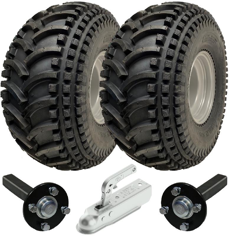 22x11.00-8 Open Centre P308 ATV Trailer Kit Wheels Axles  Hitch Capacity 310kg_0