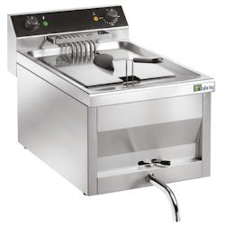 A.C.L - Friteuse Électrique 12L Simple à poser Tri 400V avec Robinet et Contrôle Thermostatique - inox MM270019_0