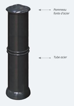 Borne en tube acier Ø 160 mm, fixation par scellement direct - LIGNE PROVINCE AGORA_0