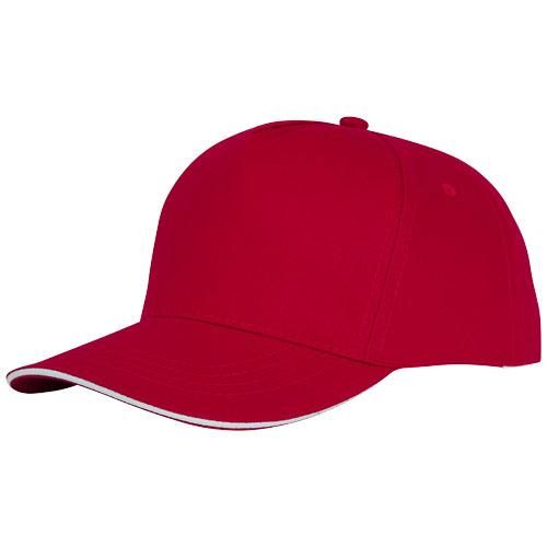 Casquette sandwich 5 panneaux Ceto - visière incurvée avec sandwich - 100% coton twill 175 g/m²_0