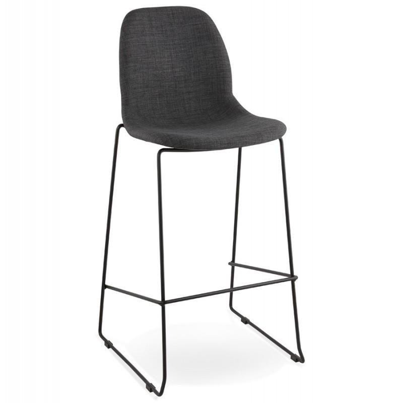 Chaise de bar tissu Verno 112cm gris foncé - Paris Prix - Design contemporain avec assise confortable_0