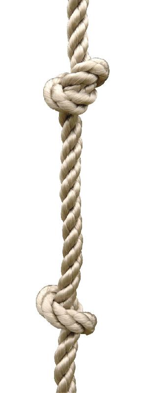 Corde à nœuds en chanvre TRIGANO - longueur 2,45 m - pour portique de 1,90 à 2,50 m - poids max 50 kg_0