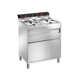 Friteuse électrique sur coffre 2 bacs - 12 + 12 litres | Sofraca - 92214C - 718603518807_0