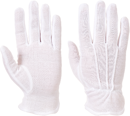 Gants de manutention microdot blancs A080, XL - tricot jauge 18, paume enduite en PVC_0