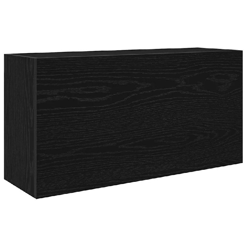 Helloshop26 - Armoire murale multifonctionnelle design minimaliste salle de bain 80 x 25 x 40 cm en bois d'ingénierie noir 02_0051278 - noir Bois mas_0