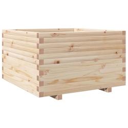 Helloshop26 - Jardinière bac lit surélevé plantes fleurs terrasse jardin 80 x 80 x 49,5 cm bois de pin massif marron 02_0037919 - 3000213996807_0