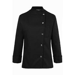 KARLOWSKY Veste de cuisine femme, manches longues, avec boutons, noir , 34 - 34 noir 4040857985101_0