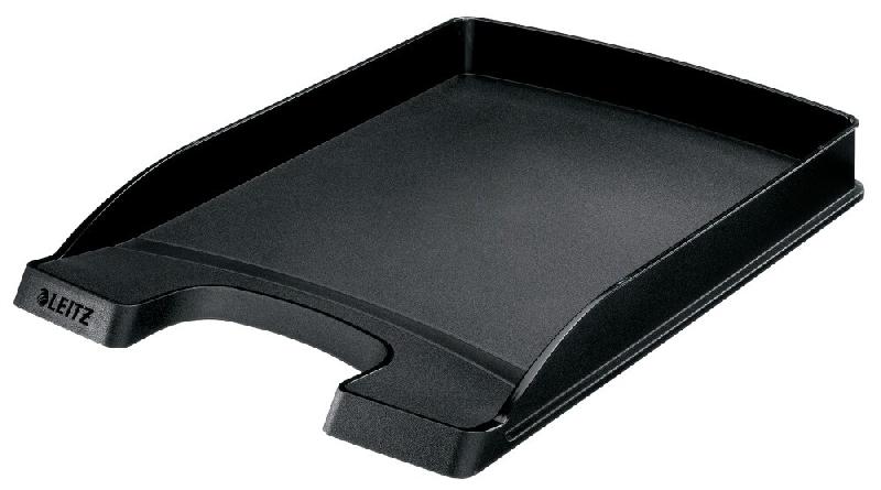 LEITZ Lot de 10 Corbeille à courrier Plus Slim A4, en polystyrène choc, coloris noir - noir 52370095_0