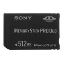 CARTE MEMORYSTICK PRO DUO 512 MO MAGICGATE NOIRE.