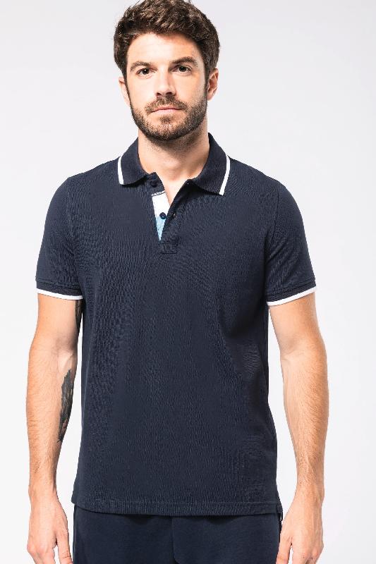 Polo manches courtes homme - Réf: K245 - 100% coton piqué - Finitions contrastées - Marque Kariban_0