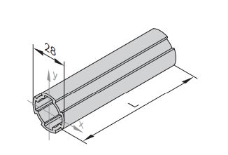 Profilé rond D28L - compatible EcoShape et système modulaire MGE - sécurité Poka Yoke_0