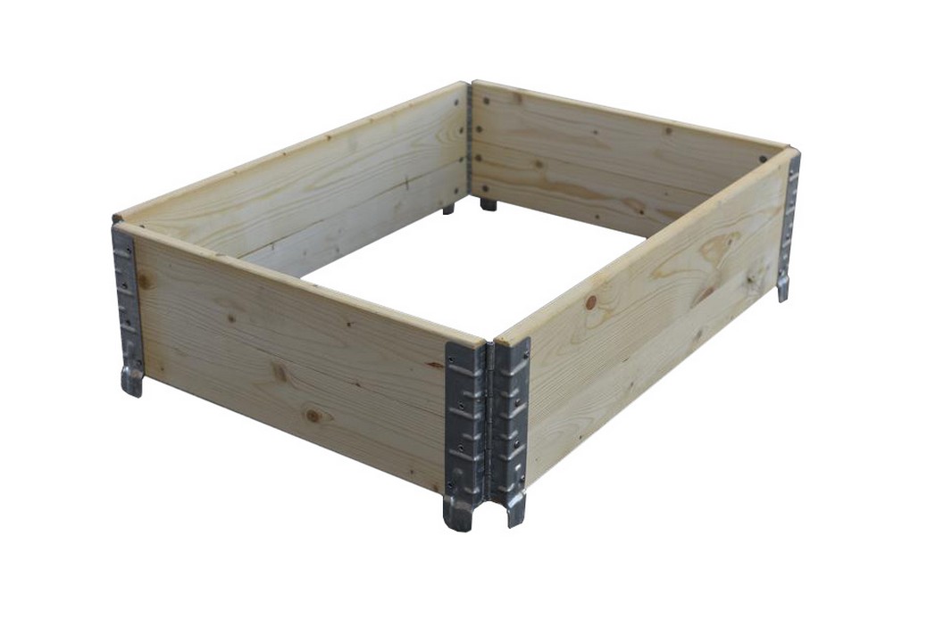 Rehausse palette supplémentaire 600 x 800 mm - Bois et acier - Pliable et personnalisable_0