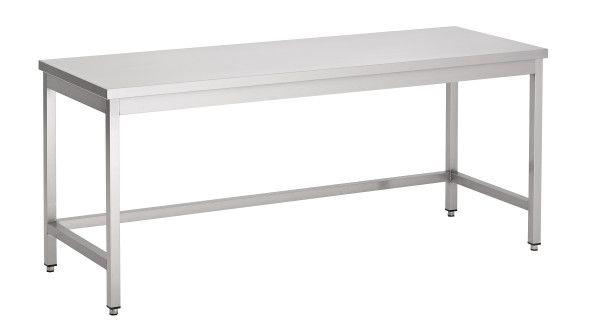 Table centrale en inox AISI 304 - FABRINOX - Longueur 500 mm, Profondeur 500 mm, sans tablette inférieure_0