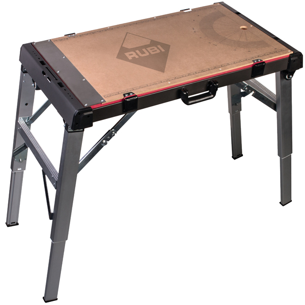 TABLE DE TRAVAIL RÉGLABLE PLIABLE 4 EN 1 RUBI - ZONE DE TRAVAIL 80 X 47 CM - CHARGE MAX 200 KG