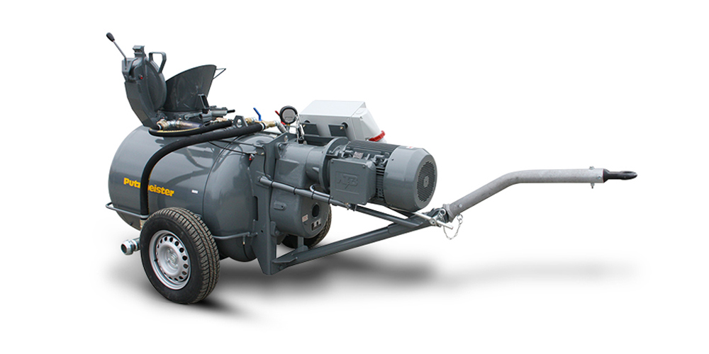 Transporteur de chape Putzmeister M 500 - Le plus petit, léger et économique modèle Mixokret avec cuve 640L_0