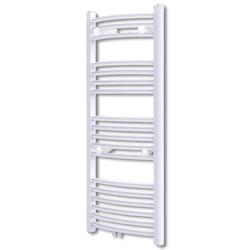 VidaXL Sèche Serviettes Chauffage Central Incurvés 500x1160mm + Connecteurs - blanc 140851_0