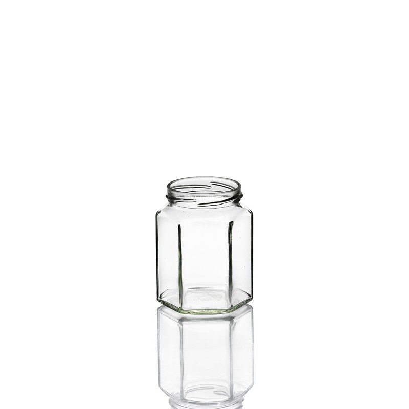 Bocaux en verre hexagonal 285 ml Twist Off 63 mm -  WJ000167_0